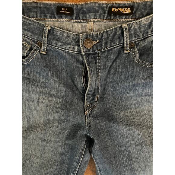 Express Jeans "MIA" Ultra Skinny – Size 10 – Blue Denim - Picture 3 of 3